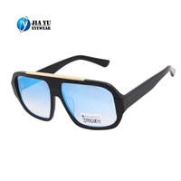 Designer Polarized Square Black Oversized  Acetate Sunglasses for Men